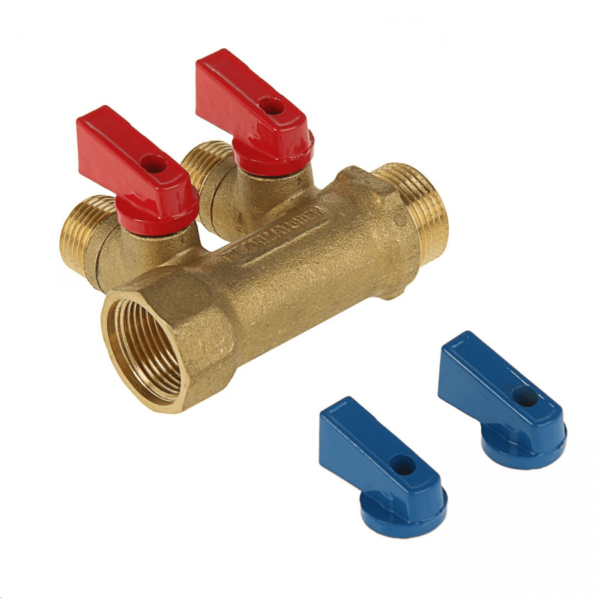 Коллектор латунный 3/4\" внутр./наружн. х 16 х 2 выхода с шаровыми ...